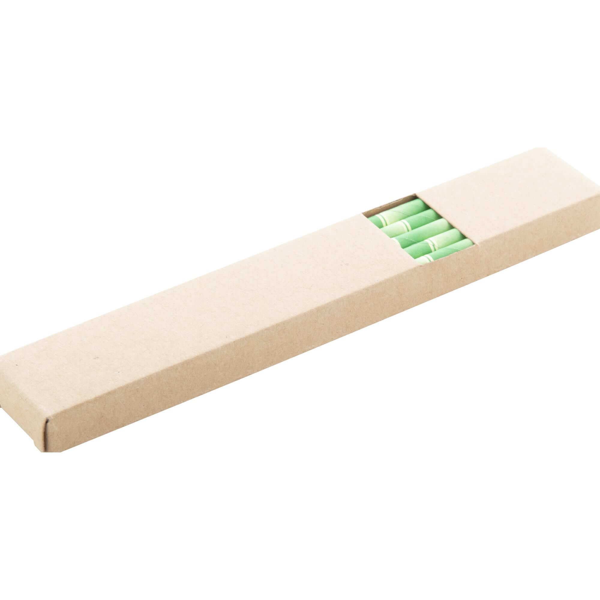 Trinkhalm-Set Papier-Trinkhalme 200mm mit Bambusmuster (10 Stück) verpackt in einer Pappschachtel